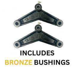 Pair of Dexter® 013-122-04 Greaseable Triangular Equalizers for Double Eye Leaf Springs - 013-122-04X2
