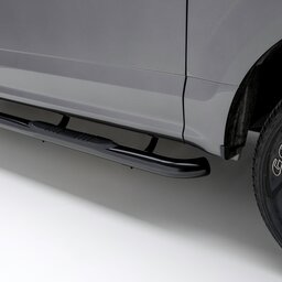 3" Round Black Steel Side Bars, Select Ford Bronco Sport