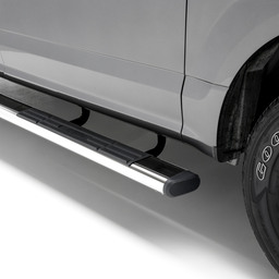 6" x 75" Polished Stainless Oval Side Bars, Select Dodge Ram 1500