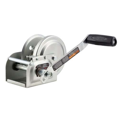 Curt Hand-Crank Brake Winch, 1,000 lbs, 4.2:1 Gear Ratio, 7" Handle - 29610