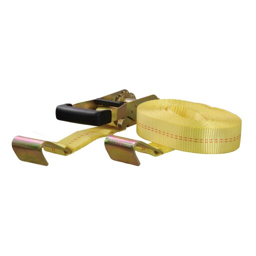 Curt 27' Yellow Cargo Strap with Flat Hooks (3,333 lbs.) - 83048