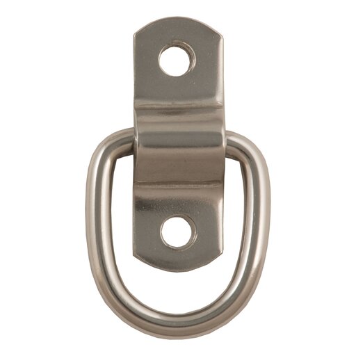 Curt 1" x 1-1/4" Surface-Mounted Tie-Down D-Ring (1,200 lbs, Stainless) - 83732